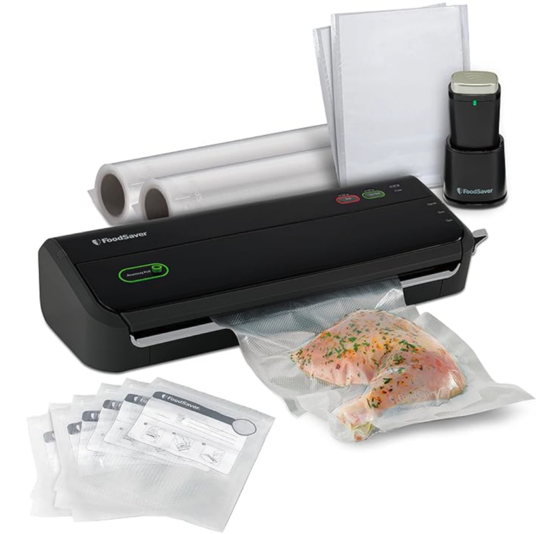 A food sealer machine and plastic sealing bags