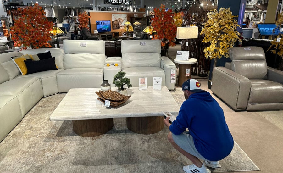 A shopper pauses at a display in a furniture store Sunday, June 2, 2024, in Englewood, Colo. On Wednesday, June 12, 2024, the Labor Department issues its report on prices at the consumer level in May.