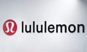 Lululemon store logo, as we report the yoga company's quarterly earnings and profit.