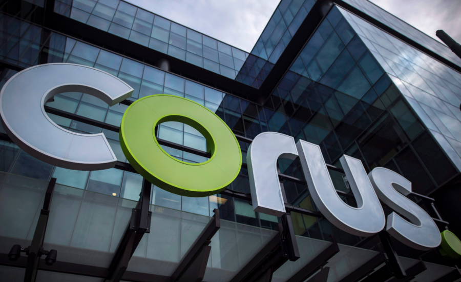 Photo of Corus building logo in Toronto