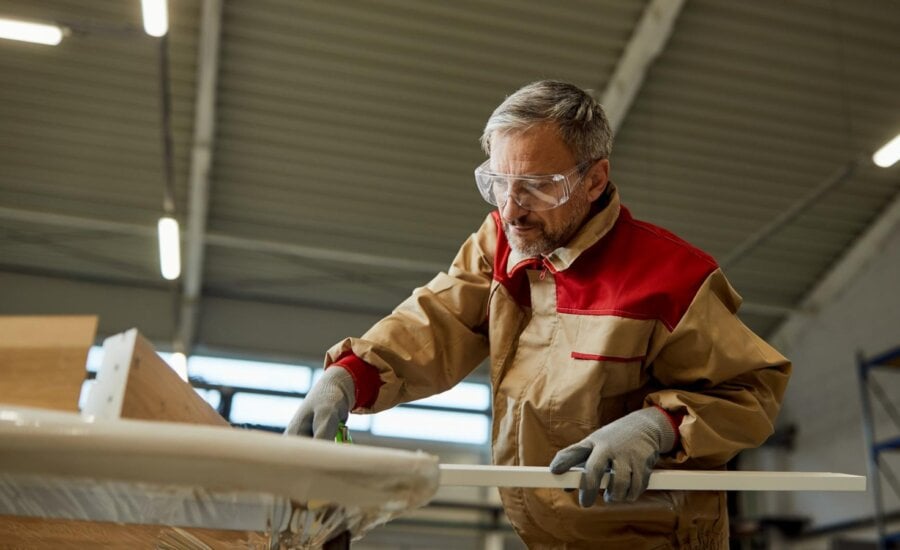 A male carpenter approaching retirement