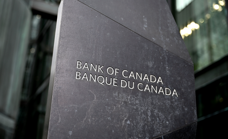 Bank of Canada sign at its office building in Ottawa