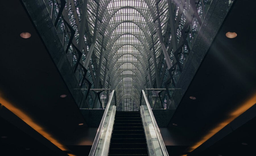 Prominent business building Brookfield place in Toronto, symbolizing a look at Canada's economy.