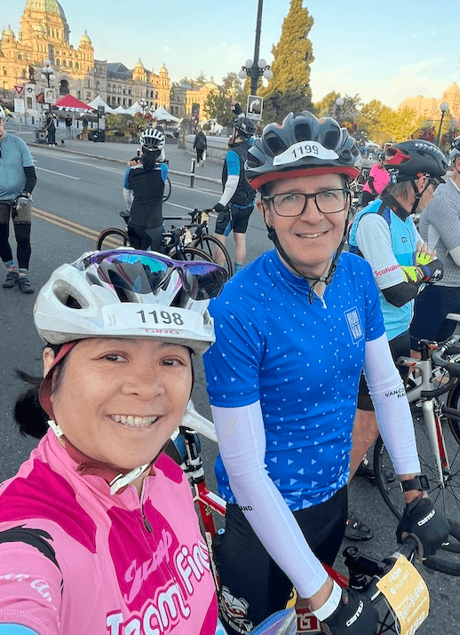 Cyclists at a Tour de Victoria event