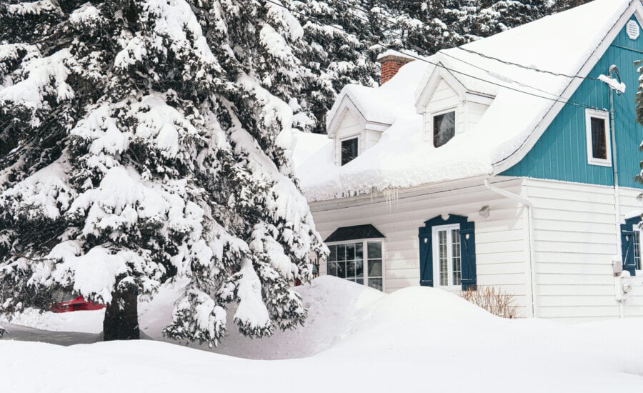 A Canadian home in the winter, which wo