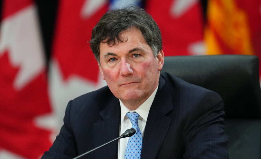 Finance Minister Dominic LeBlanc attends a first ministers meeting in Ottawa on Wednesday, Jan.15, 2025.