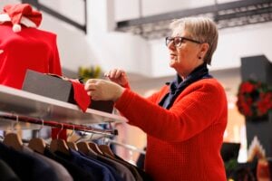 Older woman working in department store